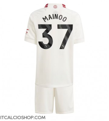 Manchester United Kobbie Mainoo #37 Terza Maglia Bambino 2023-24 Manica Corta (+ Pantaloni corti)